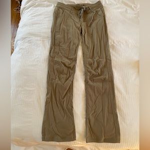 Prana hiking pants, slight flare leg size 2